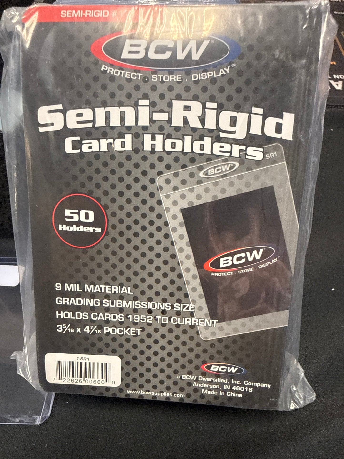 BCW Semi - Rigid Card Holders 50ct