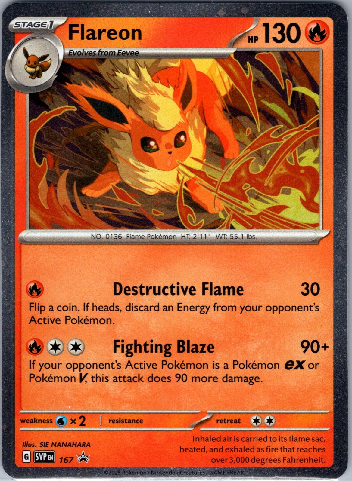 Flareon (Cosmos Holo) 167 Promo Scarlet & Violet Promo front