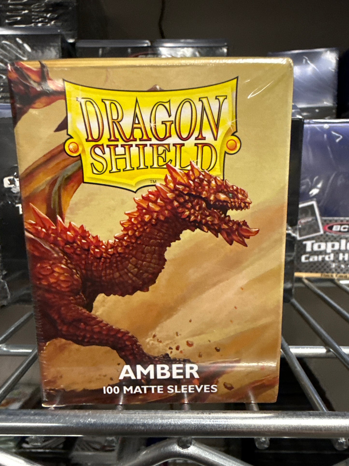 Dragon Shield Amber Matte Dual Sleeves