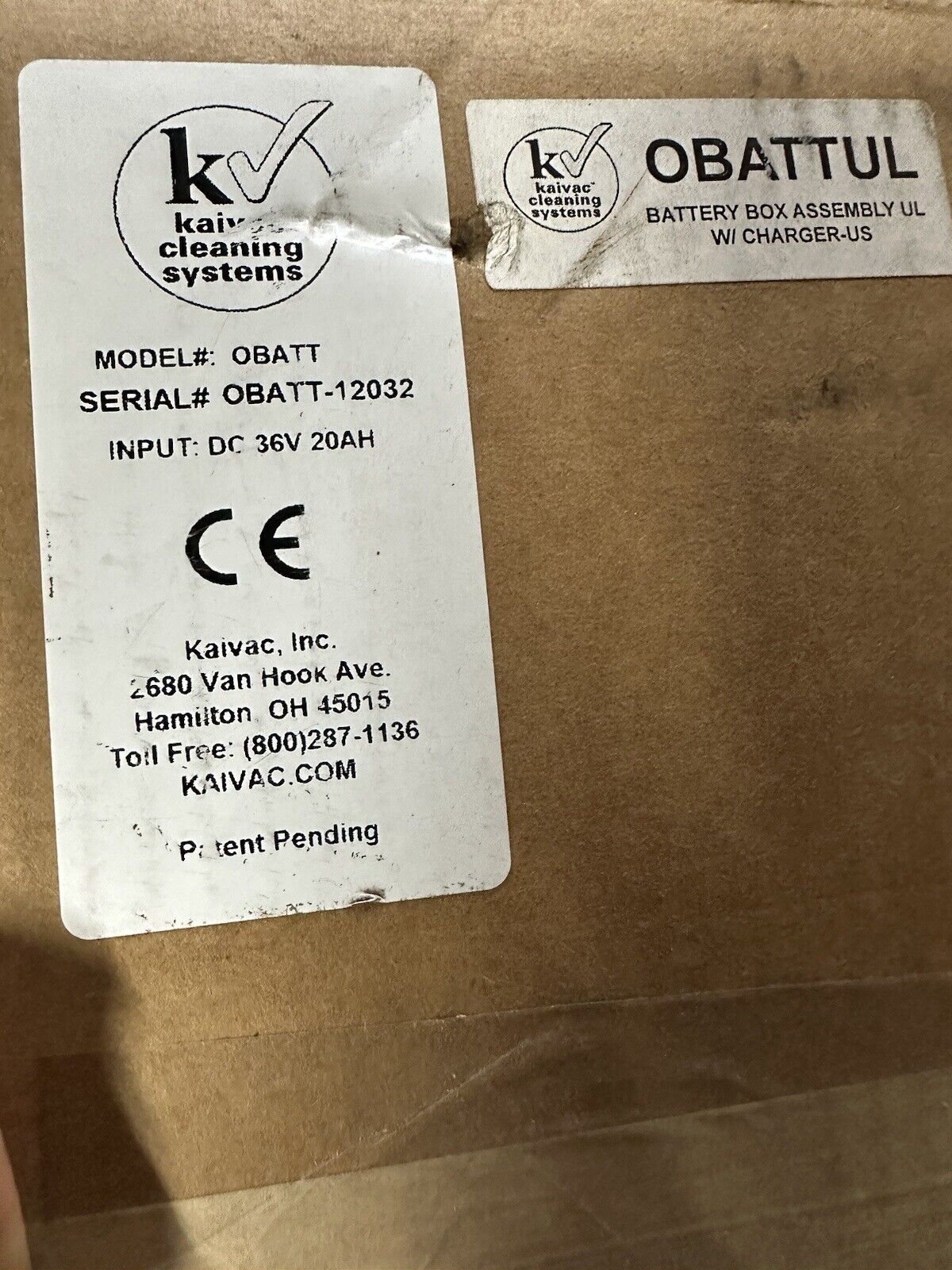 Kaivac OmniFlex Battery Box + Battery And Changer