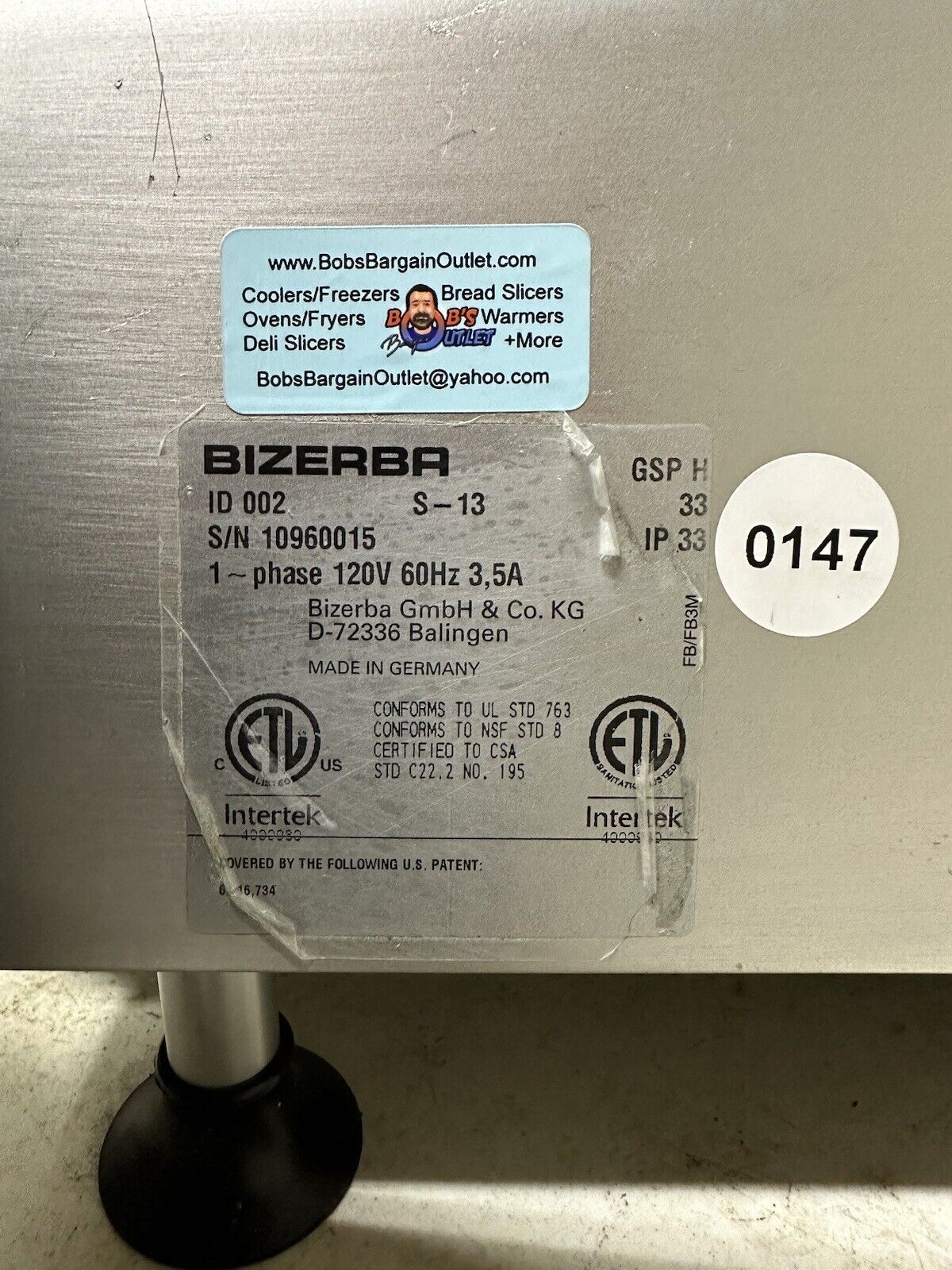 Bizerba Meat & Cheese Slicer-Commercial Slicer-GSP H Runs Great- See Video #147