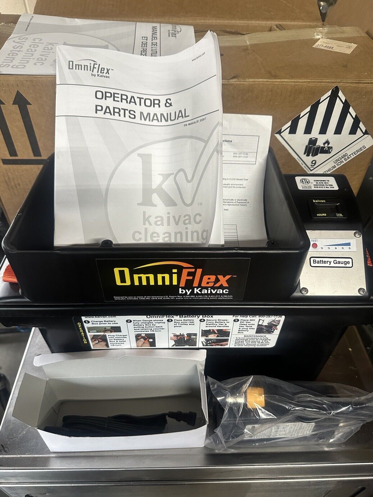 Kaivac OmniFlex Battery Box + Battery And Changer