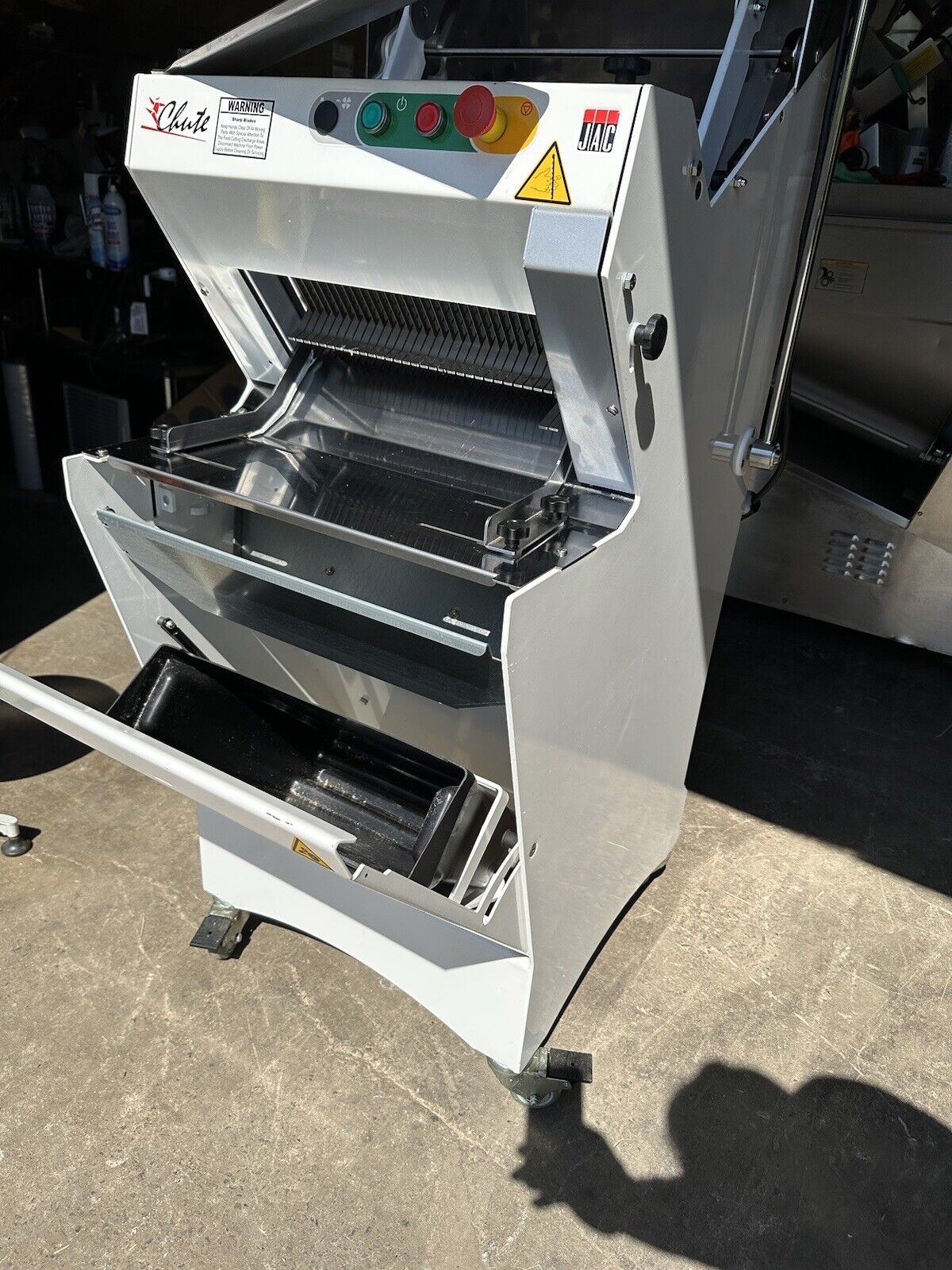 JAC CHUTE BREAD SLICER LCS 450/13 BAKERY SANDWICH GRAVITY FEED LOAF CUTTER