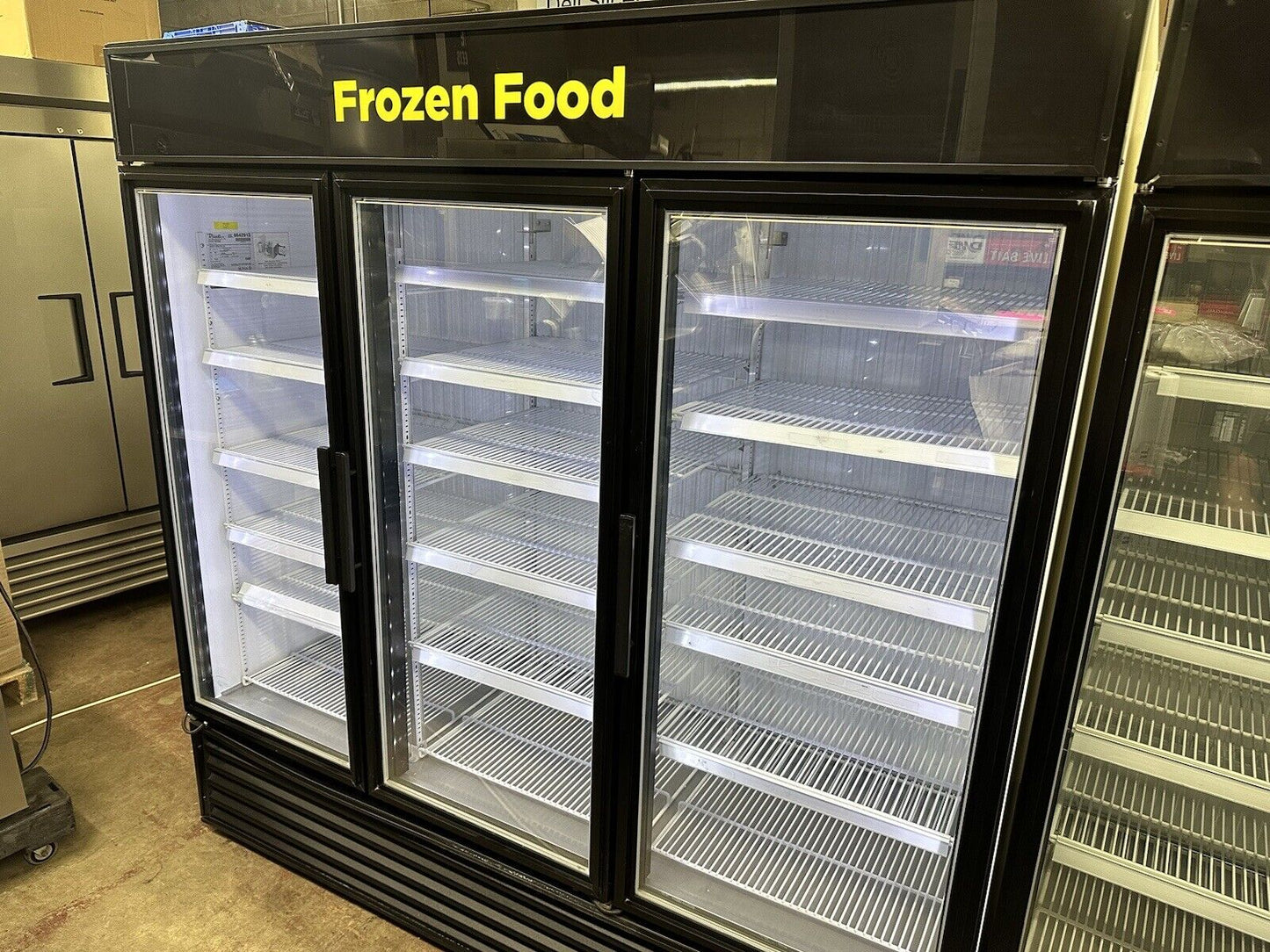 True GDM-72F-LD Glass Three 3 Door Reach In Freezer Merchandiser Made in the USA