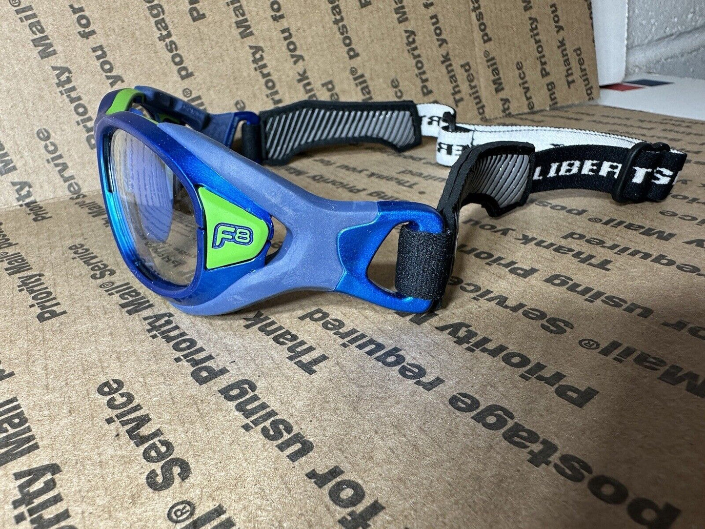Liberty Sport F8 Blue And Green Rec Specs Helmet specs #619 ATSM F803