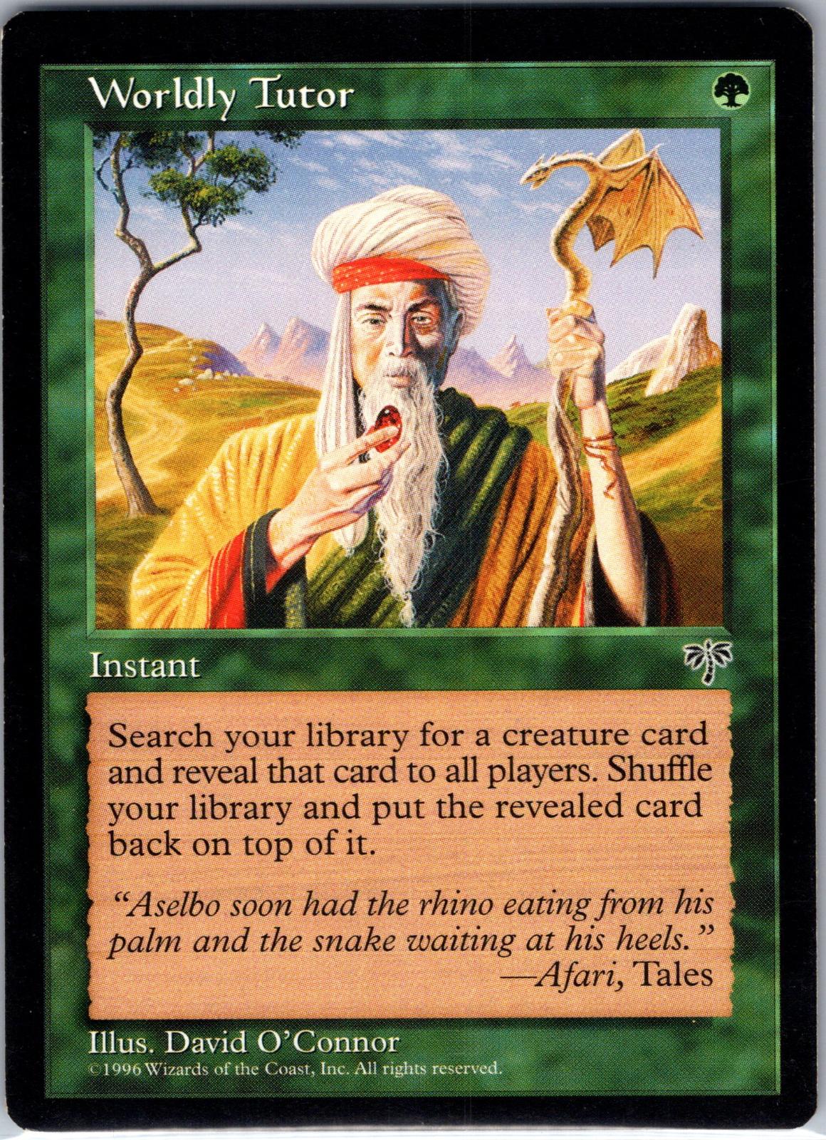 Worldly Tutor · Copy 1 · Front