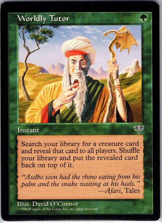 Worldly Tutor · Copy 1 · Front