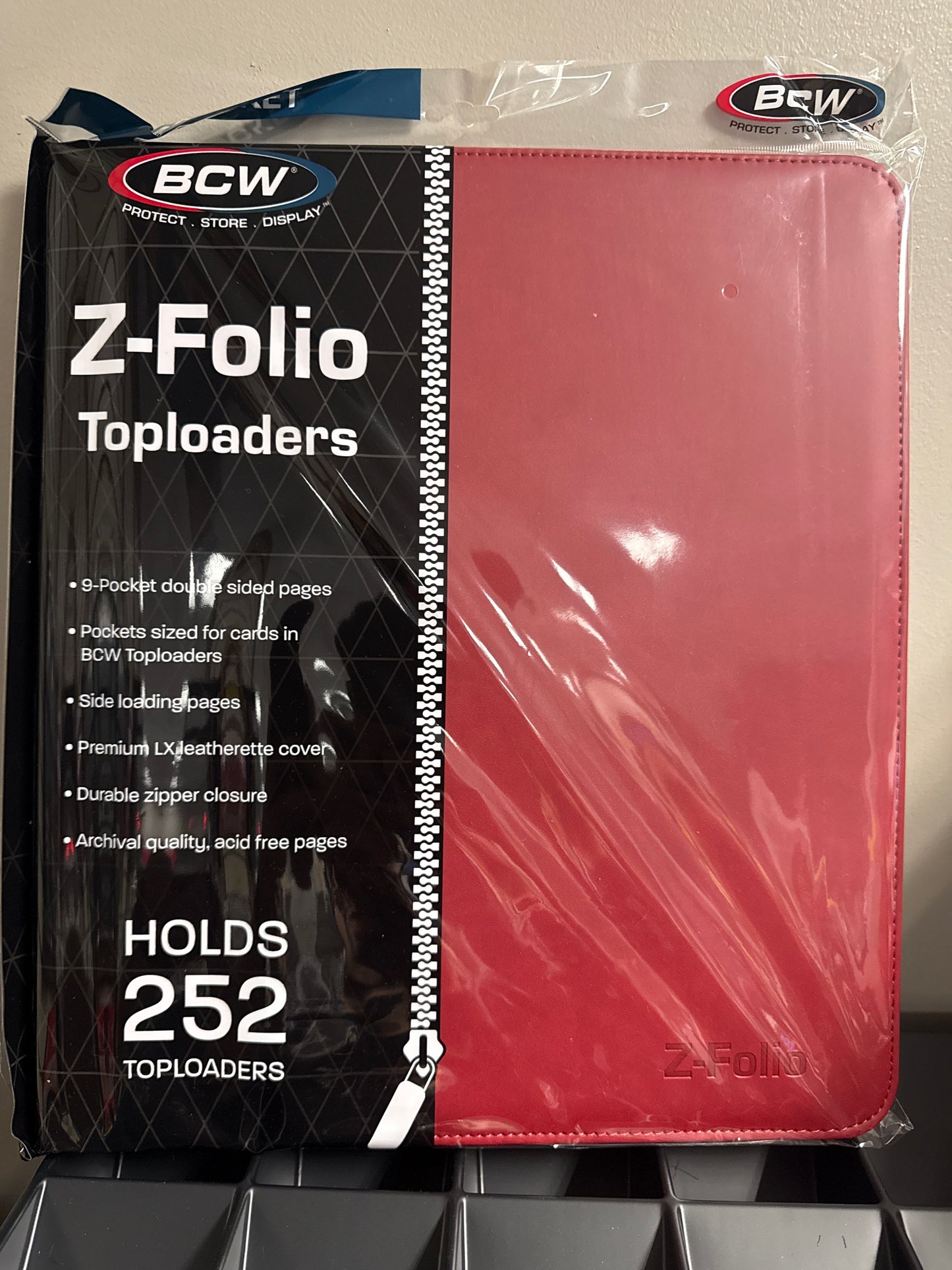 BCW-9 Pocket-Toploader Binder 252ct-Pokemon-Red
