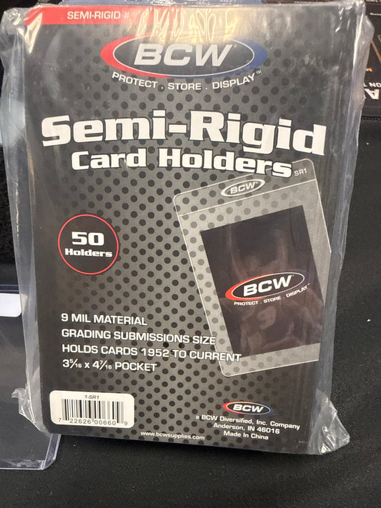 BCW Semi - Rigid Card Holders 50ct