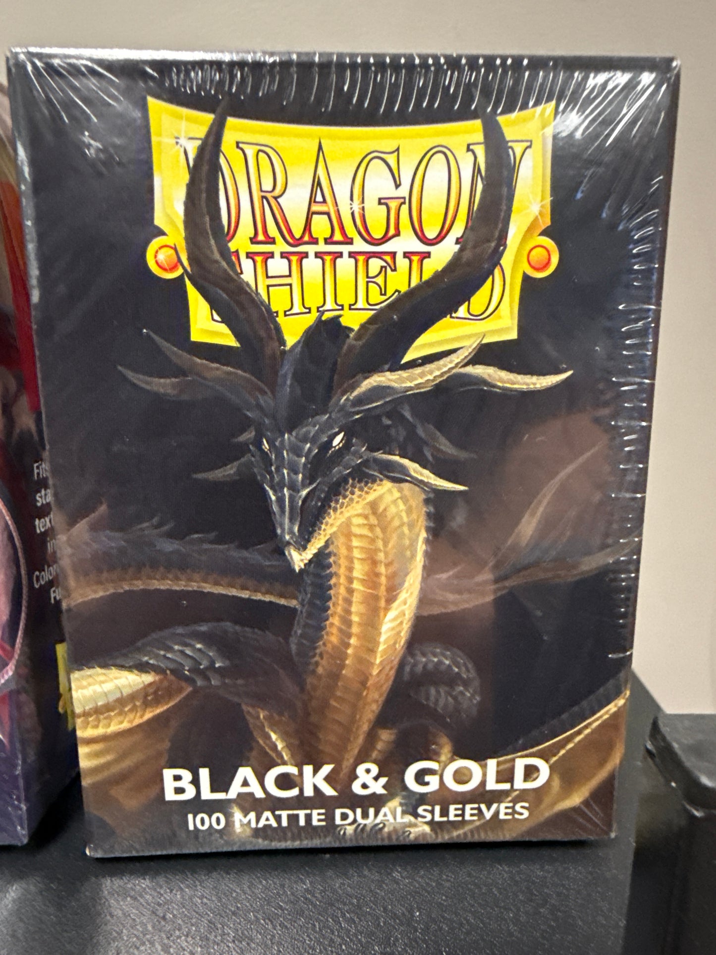 Dragon Shield Black & Gold Matt Dual Sleeves