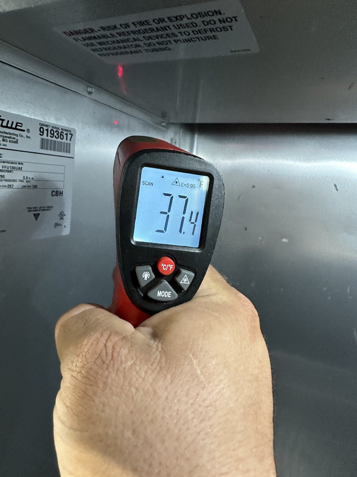 True T-35-HC Stainless Steel Reach In Refrigerator 115V-Works Great