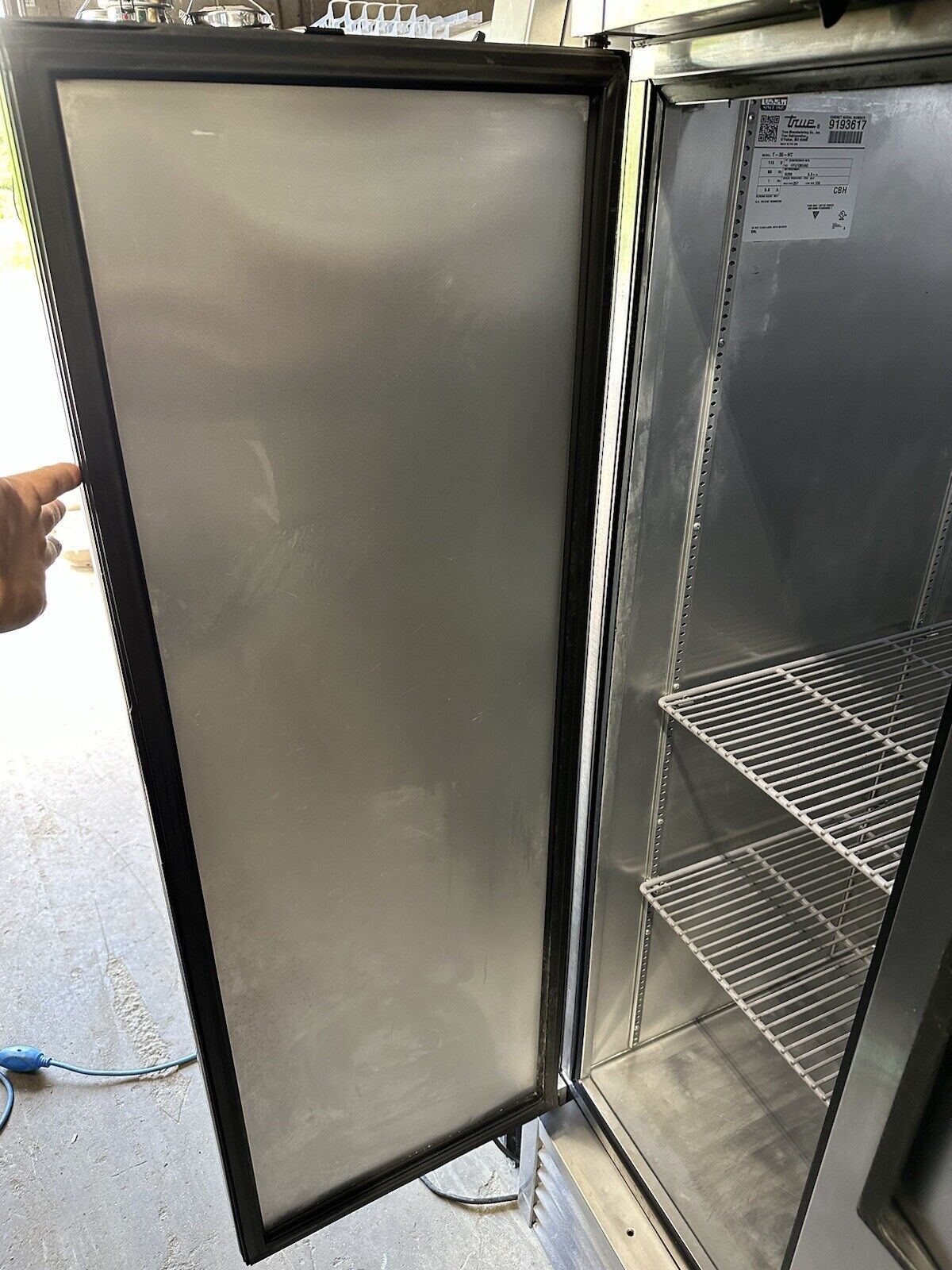 True T-35-HC Stainless Steel Reach In Refrigerator 115V-Works Great