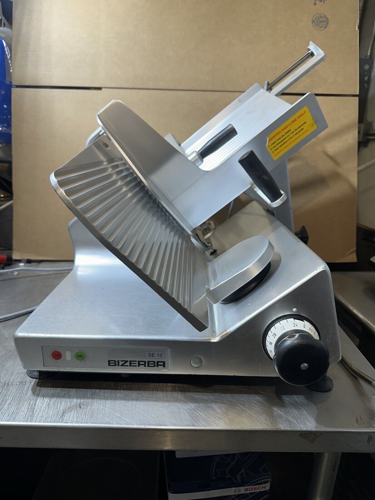 Bizerba SE 12 Commercial Meat Cheese Deli Slicer Tested Works Good-SEE VIDEO